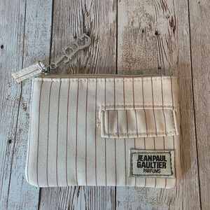 Jean Paul Gaultier Beige & Maroon card holder